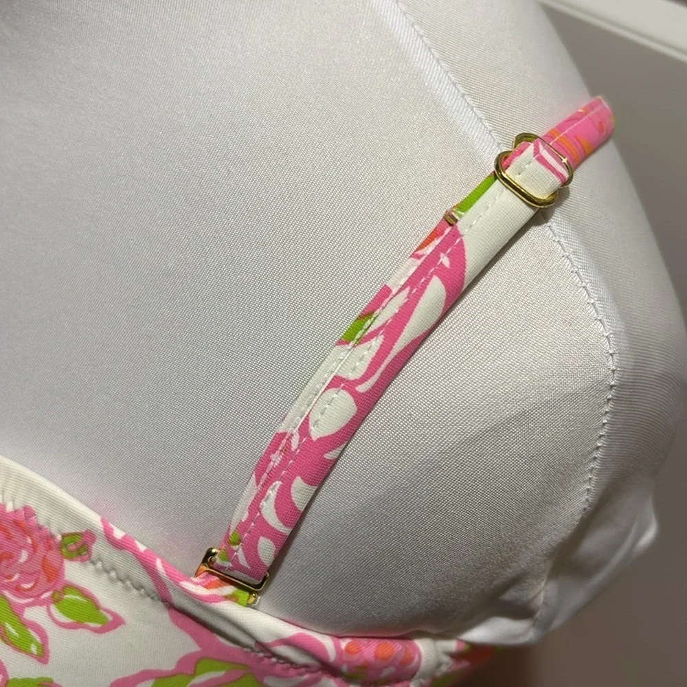 Lilly‎ Pulitzer Tankini Swim Top Women Size Medium adjustable straps